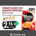 Allahindlus - NESCAFE CLASSIC 3IN1
LAHUSTUV KOHVIJOOK