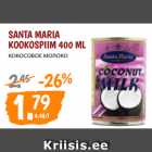 Allahindlus - SANTA MARIA
KOOKOSPIIM 400 ML