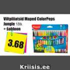 Allahindlus - Viltpliiatsid Maped Color Pers Jungle 18 tk + šabloon