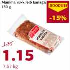 Allahindlus - Mamma rukkileib kanaga 150 g