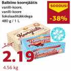 Allahindlus - Balbiino koorejäätis vanilli-koore,vanilli-koore šokolaaditükkidega 480 g / 1 L