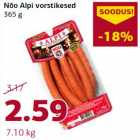 Allahindlus - Nõo Alpi vorstikesed 365 g