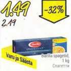 Allahindlus - Barilla spagetid 1 kg