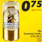 Õlu
 Saaremaa Tuulik,
4,7%, 50 cl