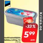 Allahindlus - Vanilli kokteilijäätis
Balbiino, 2,25 kg / 5 l