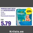 PAMPERS BABY FRESH
3+1 BEEBISALVRÄTID
256 tk