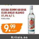 KUUBA RUMM HAVANA
CLUB ANEJO BLANCO