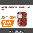 Allahindlus - OSKAR PEPPERONI SNÄKSID 280 G