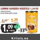 Allahindlus - LEMMIK KONSERV KOERTELE 1,24 KG