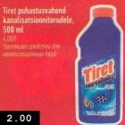 Allahindlus - Tiret puhastusvahend kanaloisatsioonitorudele, 500 ml