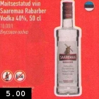 Allahindlus - Maitsestatud viin Saaremaa Rabarber Vodka