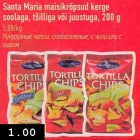 Allahindlus - Santa Maria maisikrõpsud kerge soolaga, tšilliga või juustuga, 200 g