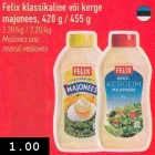 Allahindlus - Felix klassikaline või kerge majonees, 420g/455 g