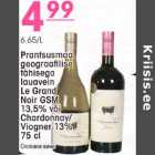 Allahindlus - Prantsusmaa geografilise tähisega lauavein Le Grand Noir GSM 13,5% või Chardonnay/Viogner 13% 75 cl