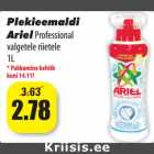 Allahindlus - Plekieemaldi
ArielProfessional
valgetele riietele
1L