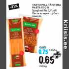 Allahindlus - TARTU MILL TÄISTERA
PASTA 500 G