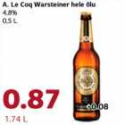 A. Le Coq Warsteiner hele õlu 4,8%,0,5 L