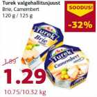 Allahindlus - Turek valgehallitusjuust Brie, Camembert 120 g/125 g