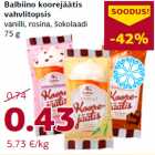 Allahindlus - Balbiino koorejäätis
vahvlitopsis