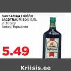 Allahindlus - SAKSAMAA LIKÖÖR JAGDTRAUM 30% 0,5L /l 10.98/