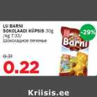 Allahindlus - LU BARNI ŠOKOLAADI KÜPSIS 30g /kg 7.33/