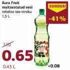 Allahindlus - Aura Fruit
maitsestatud vesi
rohelise tee-virsiku
1,5 L