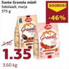 Allahindlus - Sante Granola müsli
šokolaadi, marja
375 g