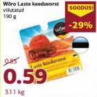 Allahindlus - Wõro Laste keeduvorst
viilutatud
190 g