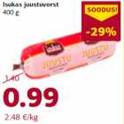 Allahindlus - Isukas juustuvorst
400 g