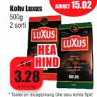 Allahindlus - Kohv Luxus
500g
2 sorti
