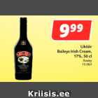 Allahindlus - Liköör
Baileys Irish Cream,
17%, 50 cl
