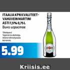 ITAALIA KPN KVALITEETVAHUVEIN MARTINI ASTI