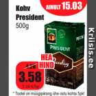 Allahindlus - Kohv
President
500g 