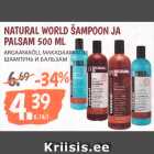 Allahindlus - NATURAL WORLD ŠAMPOON JA PALSAM 500 ML