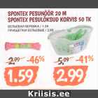 Allahindlus - SPONTEX PESUNÖÖR 20 M SPONTEX PESULÕKSUD KORVIS 50 TK