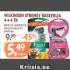 Allahindlus - WILKINSON XTREME3 RASEERIJA 4+4 TK