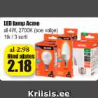 Allahindlus - LED lamp Acme