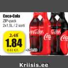 Allahindlus - Coca-Cola ZIP-pack / 2x1,5L / 2 sorti