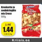 Allahindlus - Kreekerite ja soolakringlite mix Croco 500 g