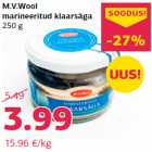 Allahindlus - M.V.Wool
marineeritud klaarsäga
250 g