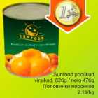 Sunfood poolikud virsikud, 800g/neto470g