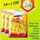 Allahindlus - Pasta Vita makaronid, 350g *torud *spiralid