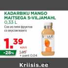 Allahindlus - KADARBIKU MANGO
MAITSEGA 5-VILJAMAHL
0,33 L