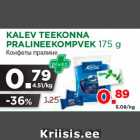 Allahindlus - KALEV TEEKONNA
PRALINEEKOMPVEK 175 g