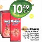 Mähkmed - Мähkmеd Huggies Little Walkers* .9-15 kg,42 tk/0.25/tk .l4-18 kg, 38tk/0.28/tk .l7+ kg, 34 tk/0.3l/tk