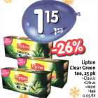 Allahindlus - Lipton Clear Green tee, 25 pk *Classic *Citrus *Mint 