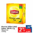 Must tee Yellow Label, Lipton