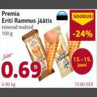 Allahindlus - Premia Eriti Rammus jäätis erinevad maitsed 100 g