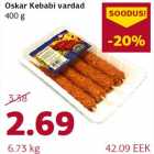 Allahindlus - Oskar Kebabi vardad 400 g