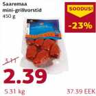 Allahindlus - Saaremaa mini-grillvorstid 450 g